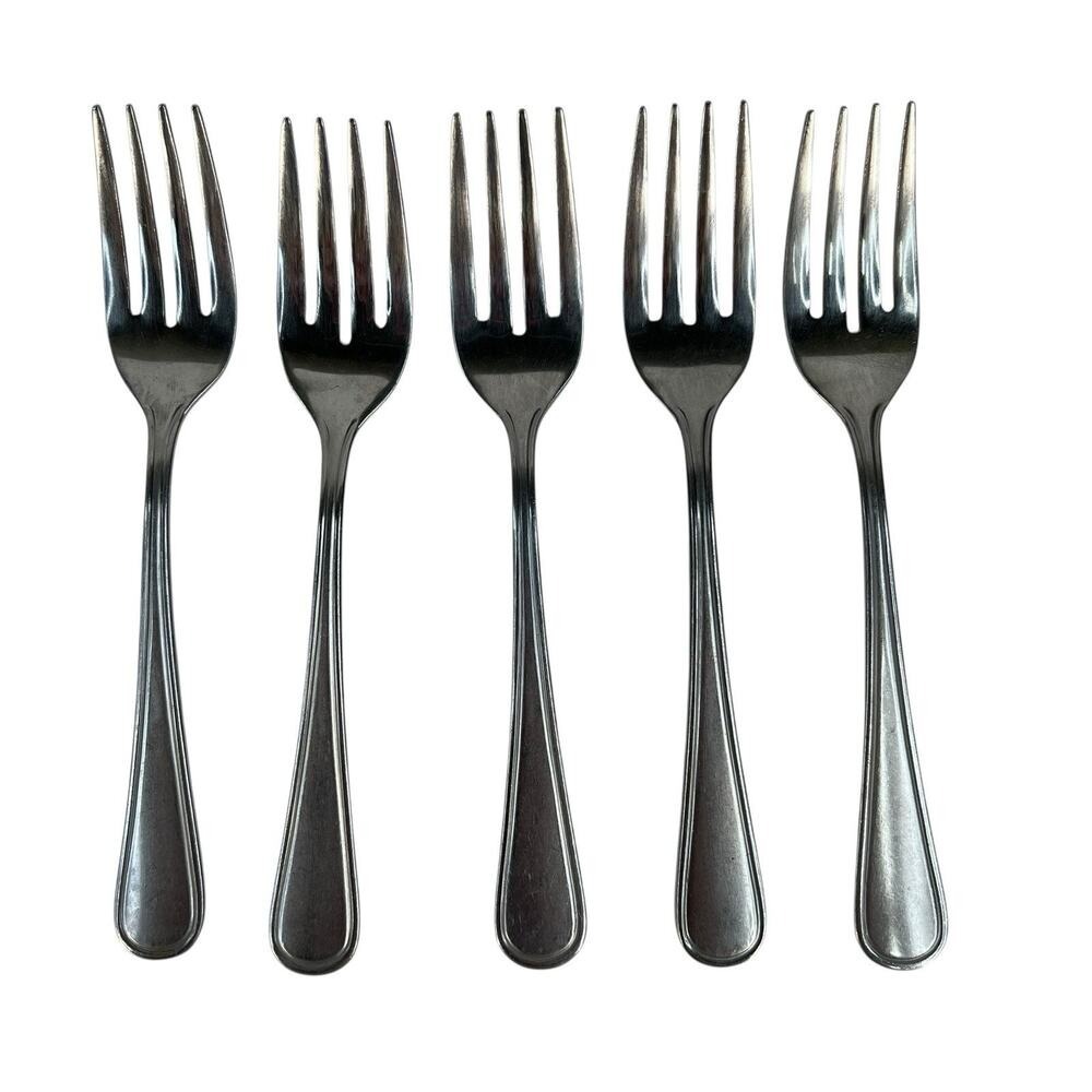 Oneida HOLLIS Lot Of 5 Desert Forks Stainless‎ Flatware Stainless Replacement